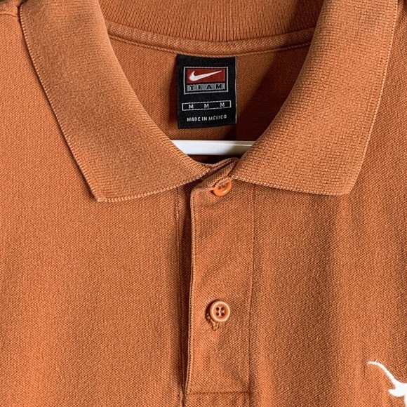 Nike Team Mens SS Polo Shirt 13th Golf Classic Embroid U Texas Longhorn Orange M - Picture 4 of 10